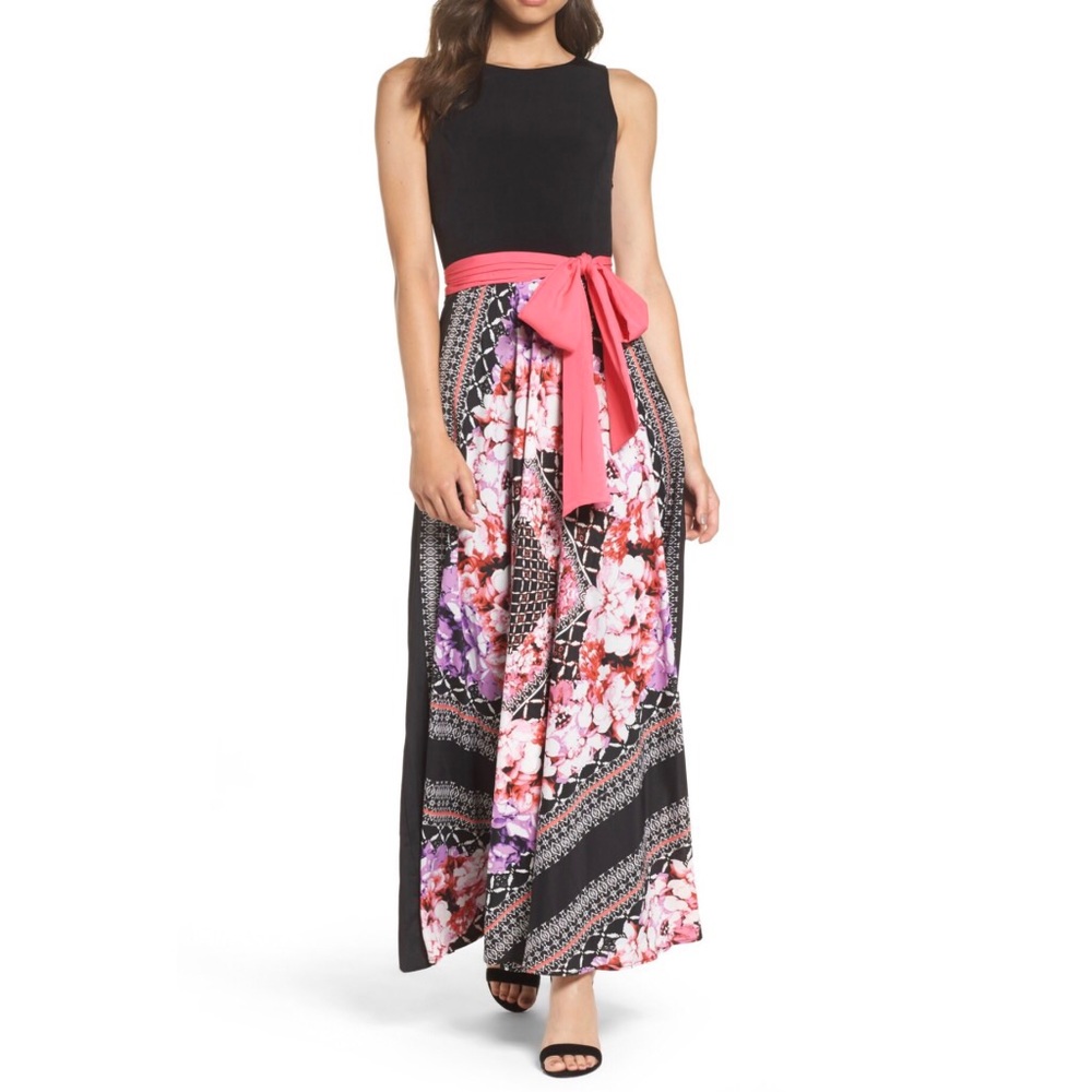 Eliza J scarf print maxi dress